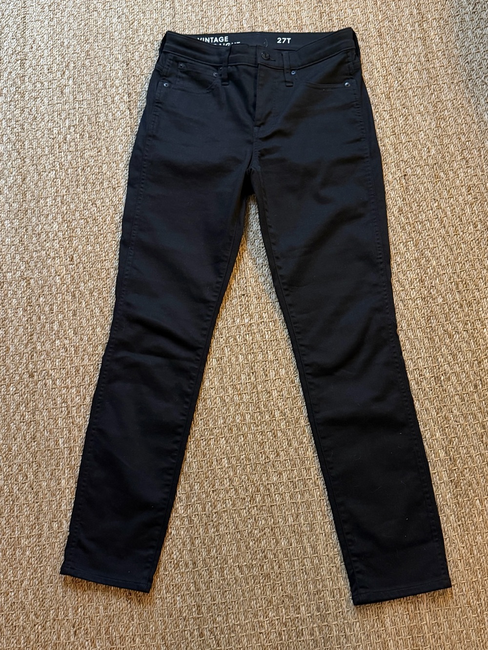 J. Crew Vintage Straight Black Jeans